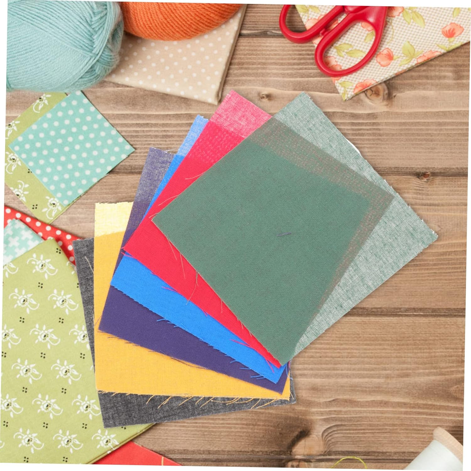Uonlytech 300pcs Multicolored Fabric Squares Precut Quilting Fabric for Sewing Patchwork and Craft Projects Craft Bundle for Home Decor and Accessories