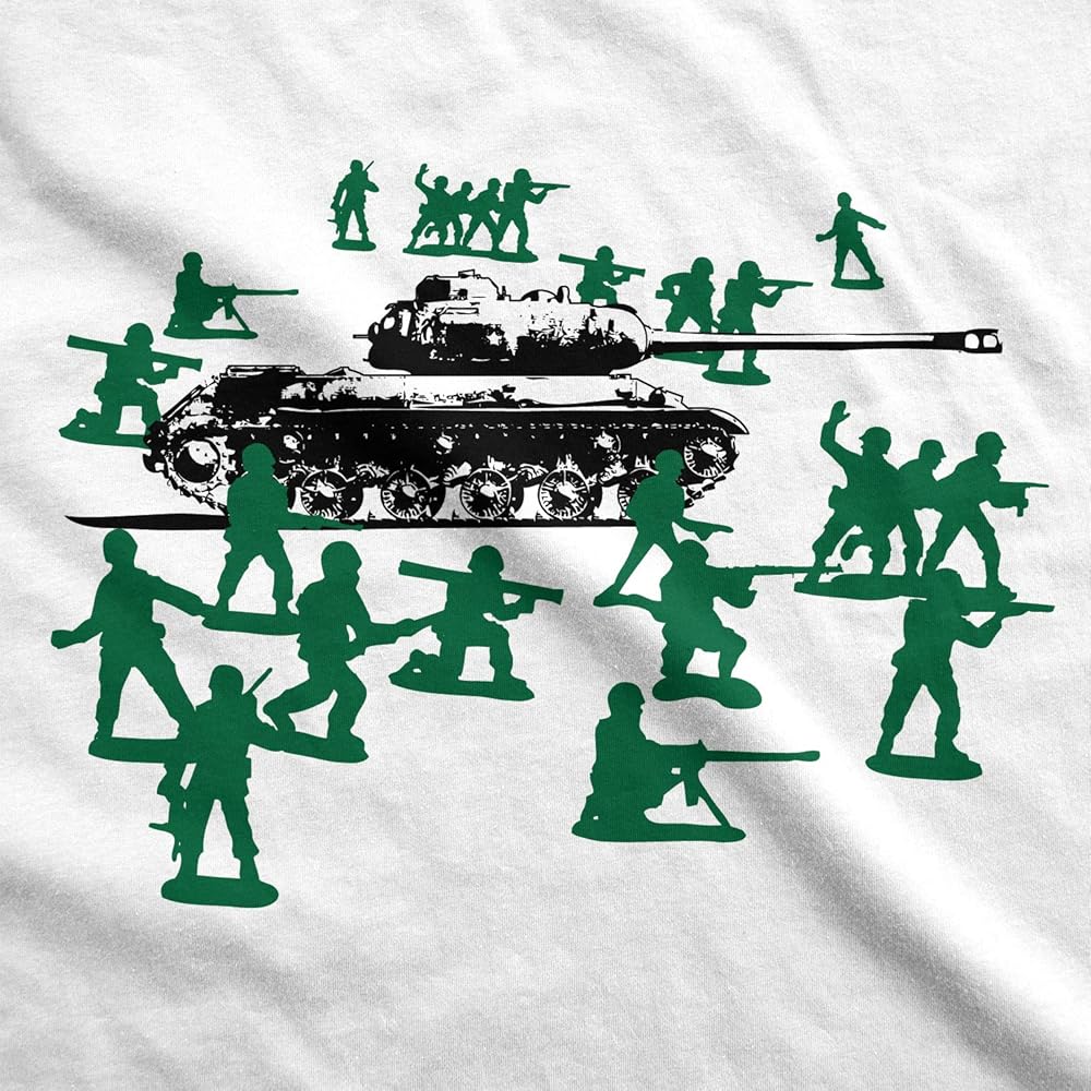 Amazon.com: Little Green Army Men T Shirt Vintage Funny Logo