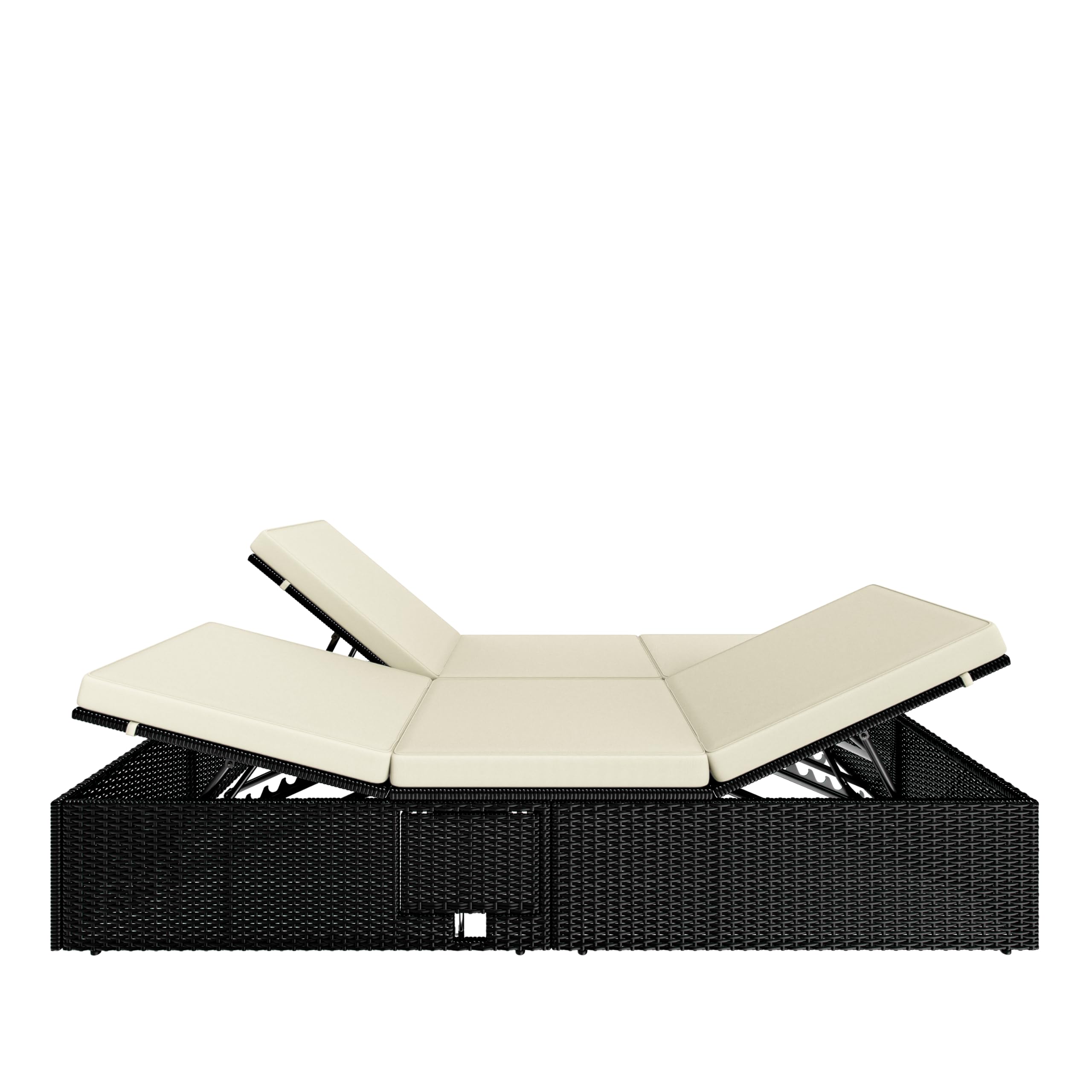 Casaria® Lettino Doppio con Tavolino 200x115cm Capacità di Carico 220kg