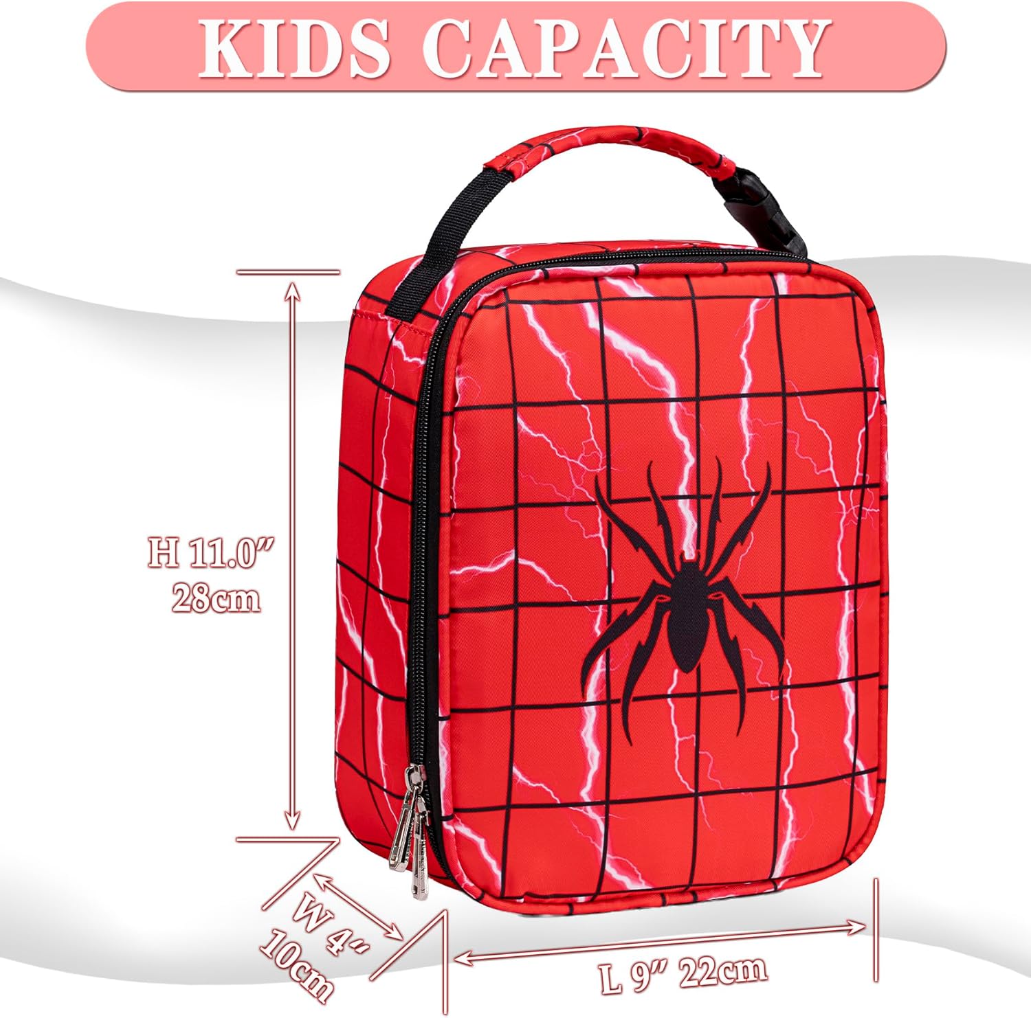 Lunch Box for Kids, Insulated Lunch Bag Kids Boys Back to School, Reusable Lunchbox for Elementary Kindergarten Primary 3 4 5 6 7 8 9 10 11 12