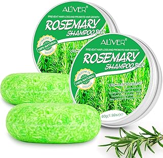 Rosmarin Festes Shampoo Bar 2PCS Haarseife Anti Schuppen und Öl-Kontrolle, Festes Seifenhaar Gegen Haarausfall zur Anregung Haarwachstums (Rosmarin Shampoo Bar)