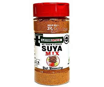 Suya Spice 8oz | Yaji Spice | Crafted with 100% Herbs and Spices Great For Keto, Great For Vegan | Suya Pepper, | Nigerian Premium Seasoning | Grill, Rub, Steak and Cook