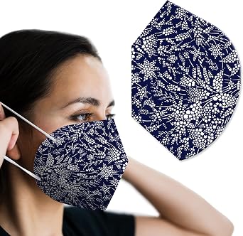 Lightweight Face Mask Cover for ear loop KN95 masks - Liberty London Whispering Stars Cover - Single layer bonded fabric - No extra loops!