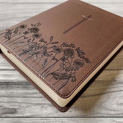 Miniatura 3 de Hand Illustrated & Laser Engraved NIV Journaling Bible, Personalized Gift, Custom Name Engraving Available