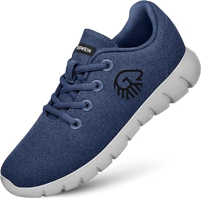 Giesswein Men’s Merino Runners Breathable Merino Wool 3D Stretch Trainers Lightweight Men's Leisure Shoes with Interchangeable Footbed