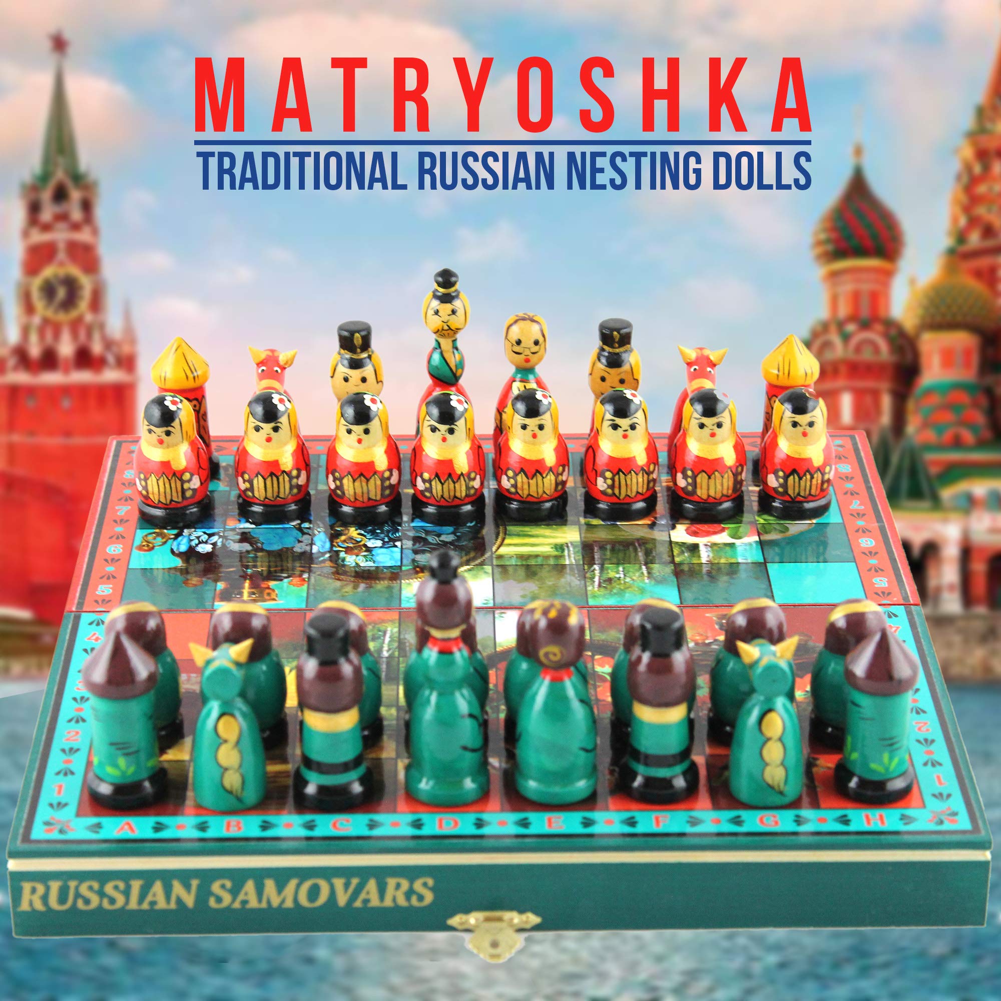 Amazon | AEVVVテーマチェスセット 伝統的なロシアのサモワール32個 2 