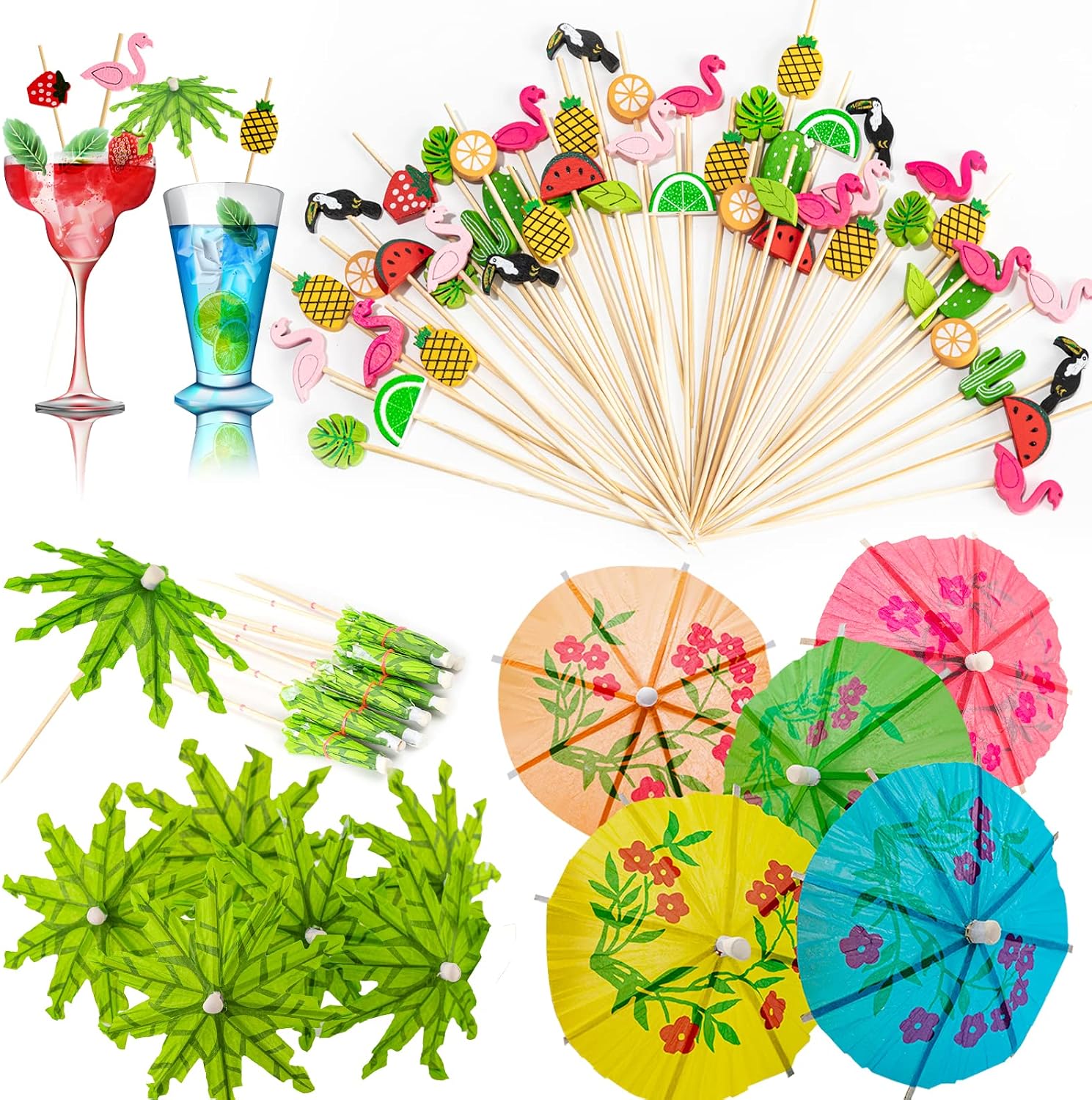 160 PackUmbrella Cocktail Picks for Drinks
