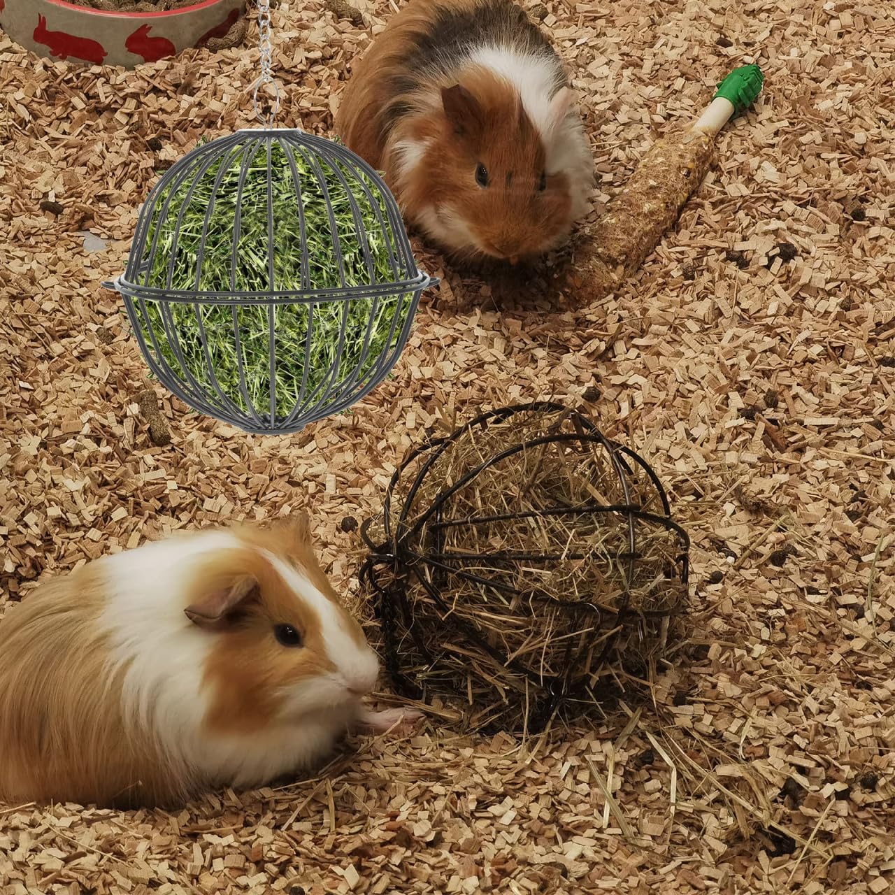 Foldable Lightweight Pet Feeder, Hanging Hay Cage for Hamsters, Chinchillas, Rabbits, Guinea Pigs, 2pcs