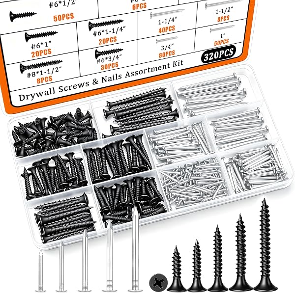 Dianrui 320-PCS Nails & Screws Kit: A Budget-Friendly DIY Essential