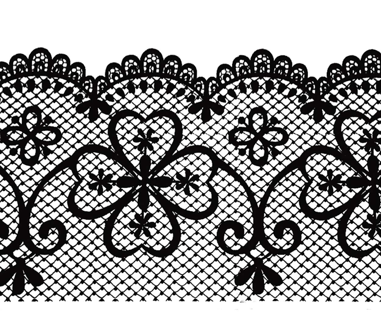 Dundee Deco MGAZB6001C Frise de Papier Peint, Frise Murale, Bordure de papier peint autoadhésif autocollant pour fenêtre, mur Motif treillis Noir 10 m x 10 cm