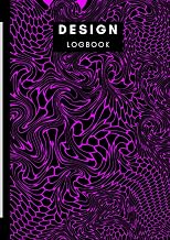 A4 Design Logbook 100 pages graph paper Twisted beehive Purple on Black: Metric 5mm squared graph paper and high quality gloss cover by Elizabeth Banks