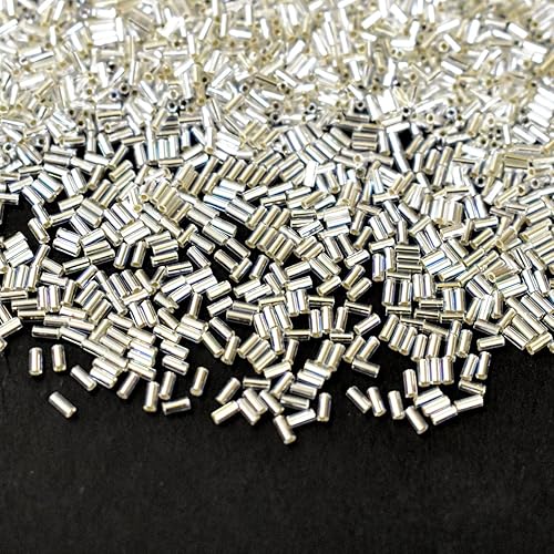 Miniatura 17 de Embroiderymaterial Cuentas de tubo de vidrio japonés para hacer joyas, hacer pulseras, cabello, bordado, costura, manualidades, cuentas