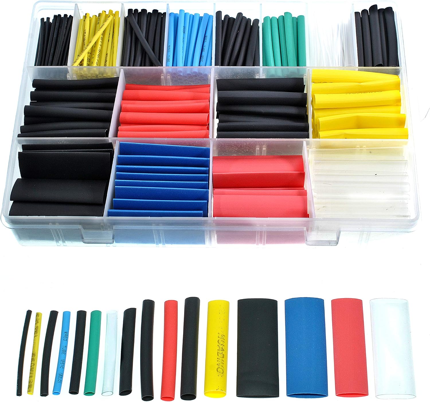 Flash Deals - 80% OFF Oiyagai 580 pcs 2:1 Heat Shrink Tube 6 Colors 11 Sizes Tubing Set Combo Assorted Sleeving Wrap Cable Wire Kit for Home Car Safe DIY 🛒 Crazy Deals Oiyagai 580 pcs 2:1 Heat Shrink Tube 6 Colors 11 Sizes Tubing Set Combo Assorted Sleeving Wrap Cable Wire Kit for Home Car Safe DIY