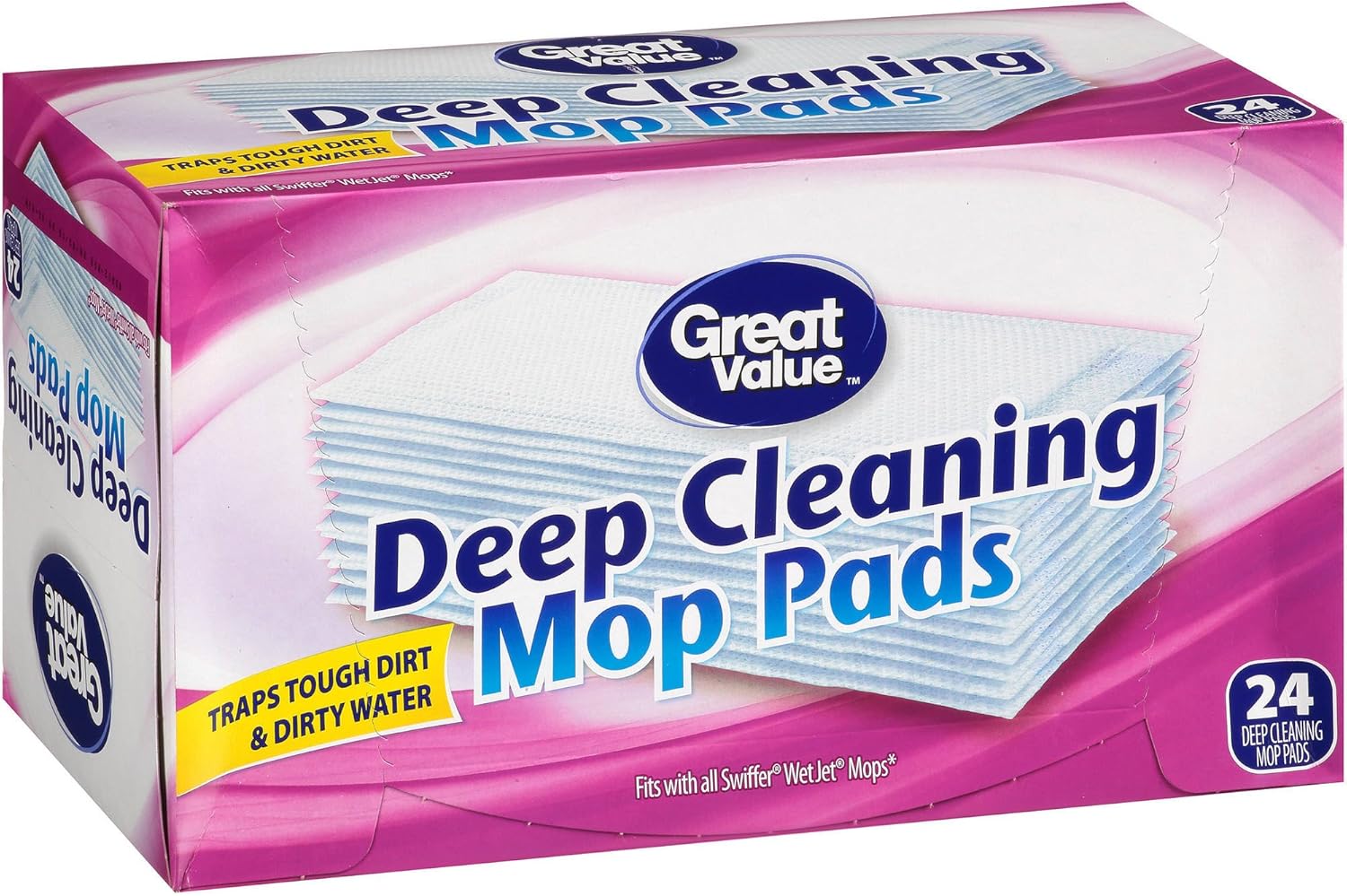 Great Value Deep Cleaning Mop Pads, 24 Count