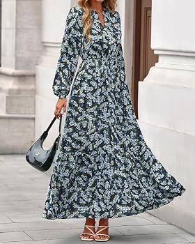 long sleeve maxi dress for fall Melissa Hunter Green Long Sleeve Maxi Dress