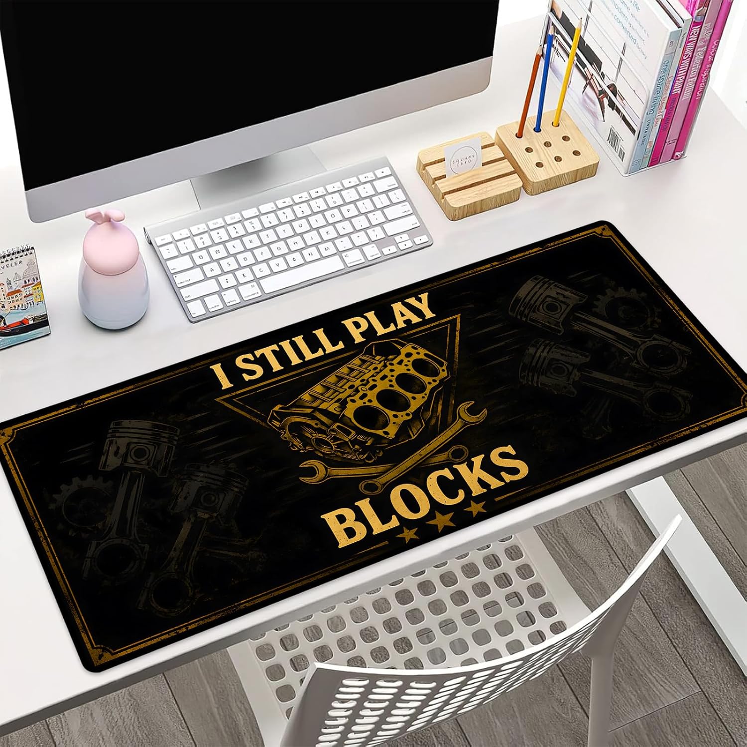 Mechanic Mouse Pad Gifts 31.5" x 11.8", Non-Slip Rubber Base MousePads for Computers Laptop School Office Home Accessories Decor, Mouse Pad, Keyboard Desk Mat image 2
