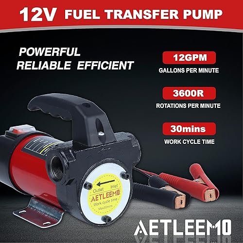 Miniatura 3 de Bomba de transferencia de combustible de 12 V, bomba de transferencia diésel con filtro, manguera y boquilla para diésel, queroseno y aceite de