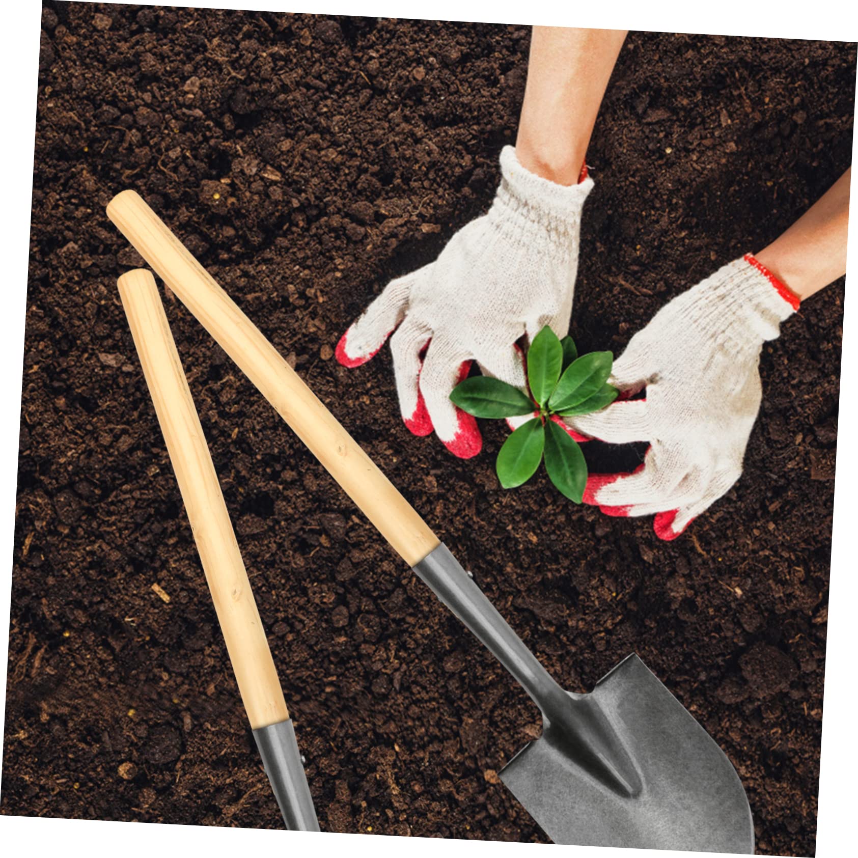 IMIKEYA Manici in Legno per Pala e Attrezzi da Giardino 4 Pezzi Sostituzione Impugnatura Leggera ed Ergonomica per Strumenti da Giardino Risparmio Lavoro