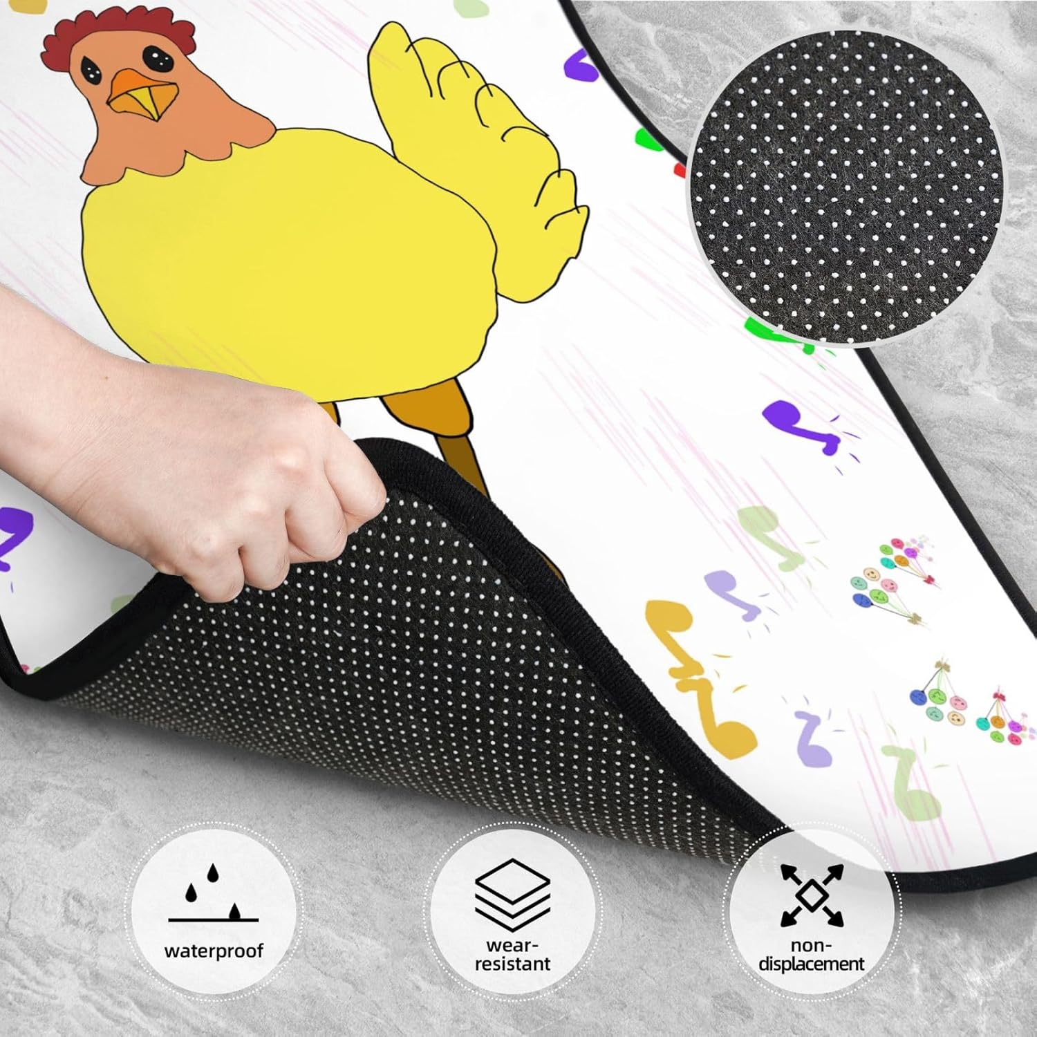 singing hen Patterned car mats 4-piece set | For cars/SUVs/trucks | Firm fit without displacement