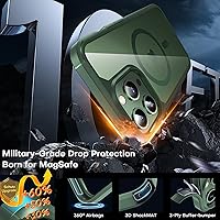 Vista 408 de TAURI Funda magnética 2 en 1 transparente para iPhone 14 Pro, compatible con Magsafe [no amarillenta] con protector de pantalla, protección de grado