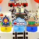 Railroad Train Crossing Honeycomb Centerpieces Railway Train Party Centerpieces Decoration Steam Train Table Decorations for Train Theme Birthday Party Baby Shower Supplies gallery image