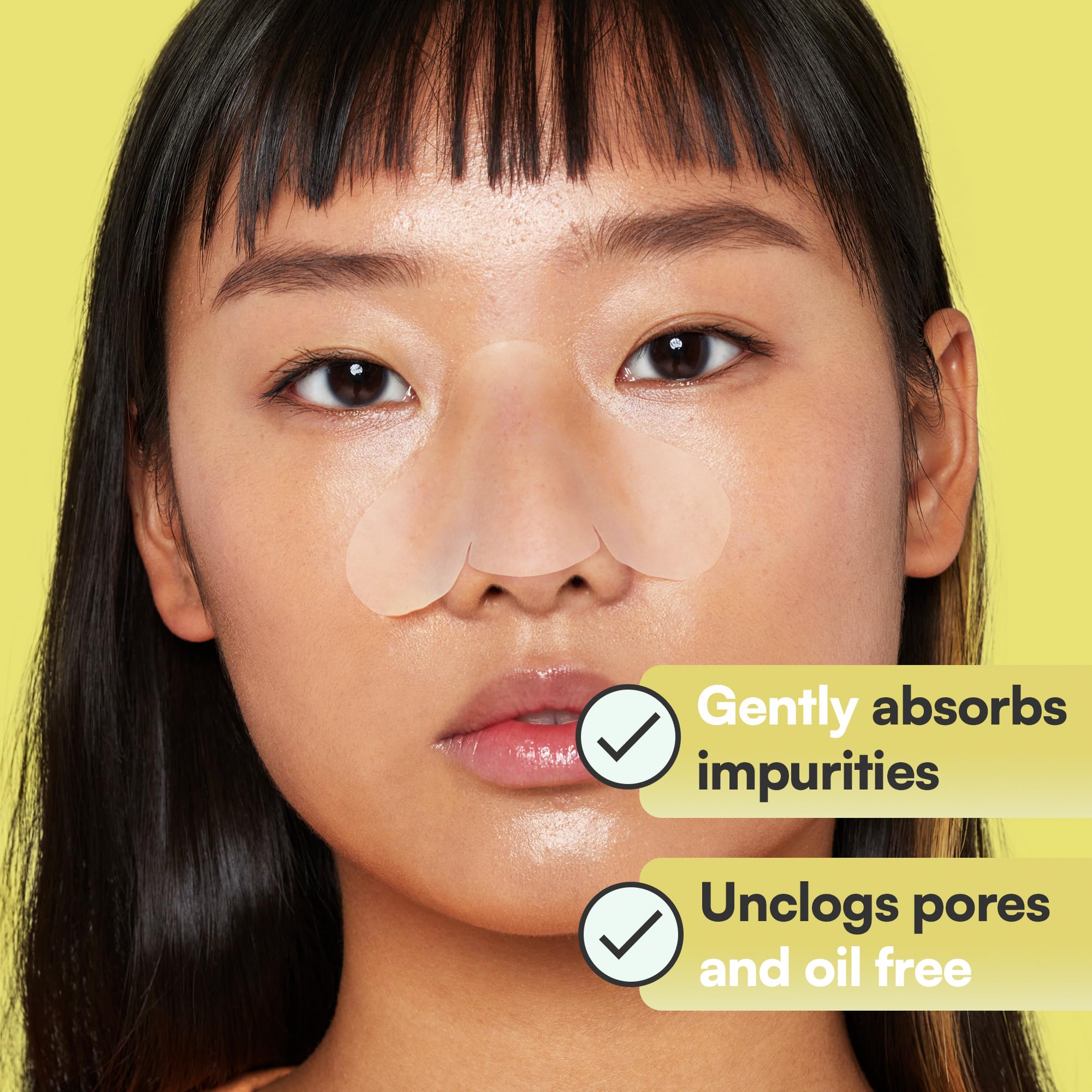 SKIN CHOICE Nose Pore Strips - Strisce idrocolloidali per la pulizia profonda per liberare e restringere i pori, assorbire il sebo, acne e punti neri Vegan (5 unità)