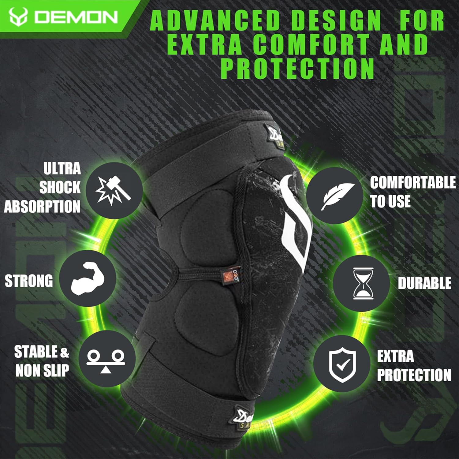 Demon Hyper X D30 V3 Mountain Bike Knee pad | BMX | MX | Snowboard (Large) - Image 4