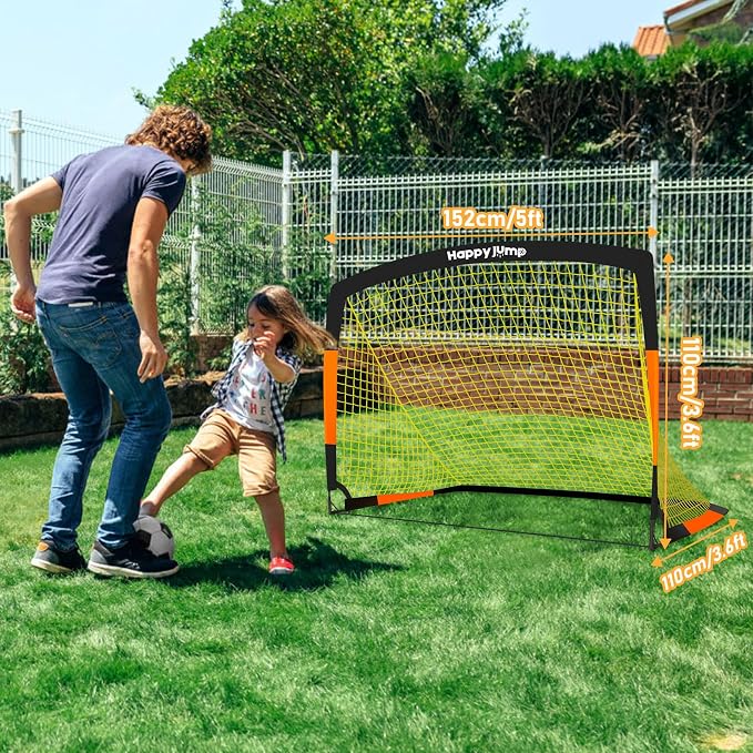 Arcos portátiles de fútbol 7x5' y 5x3.6' para niños con red y estructura resistente miniatura 2