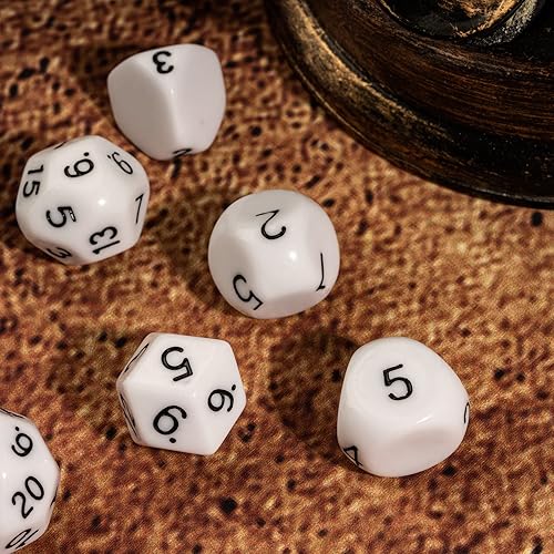 Vista 57 de Juego completo de 15 dados poliédricos DND D3-D100 con bolsa de dados de ojo de dragón, dados D100 para Calabozos y Dragones, juegos de mesa RPG