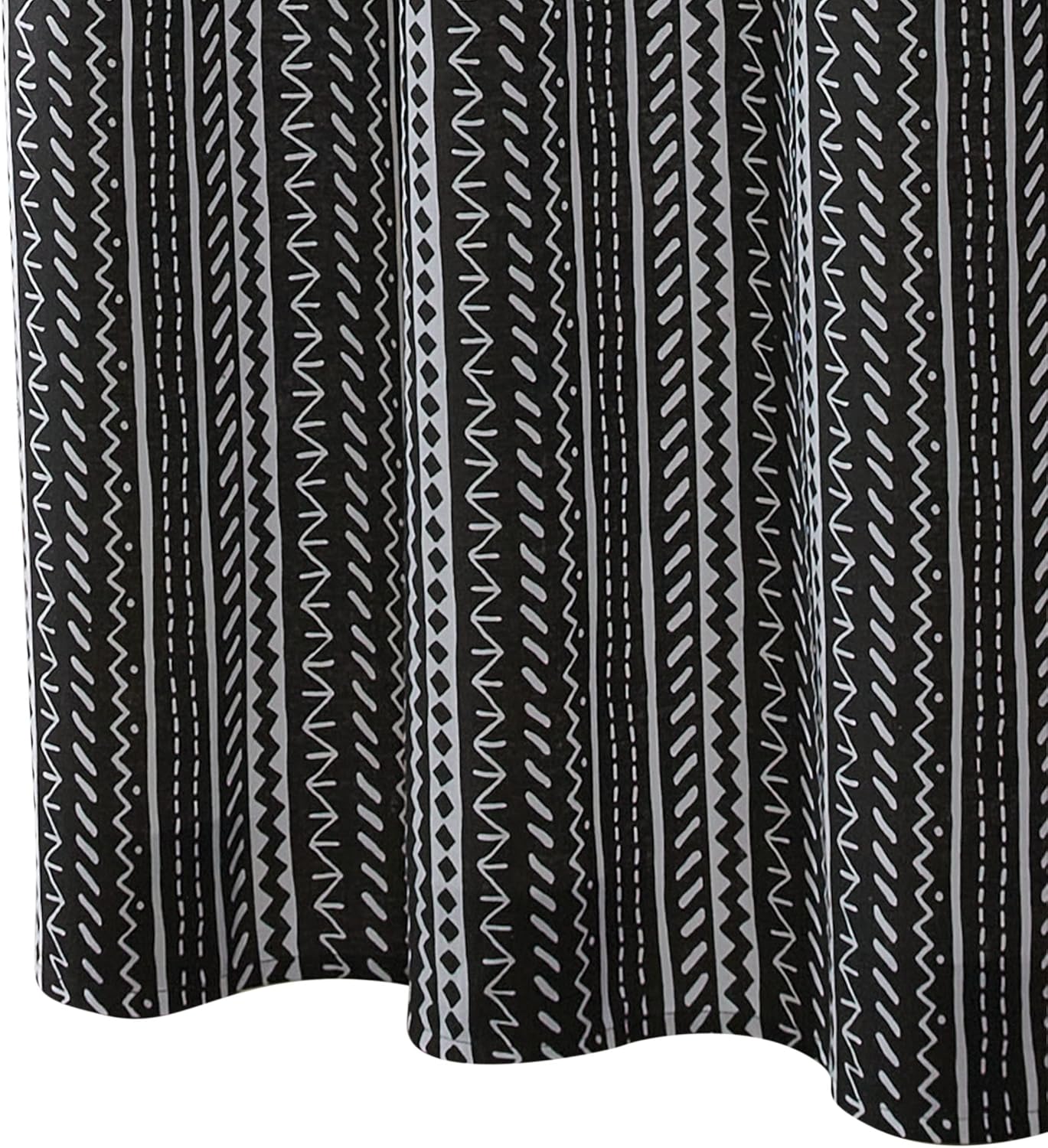 Split P Amaya Printed Black Shower Curtain 72" x 72"