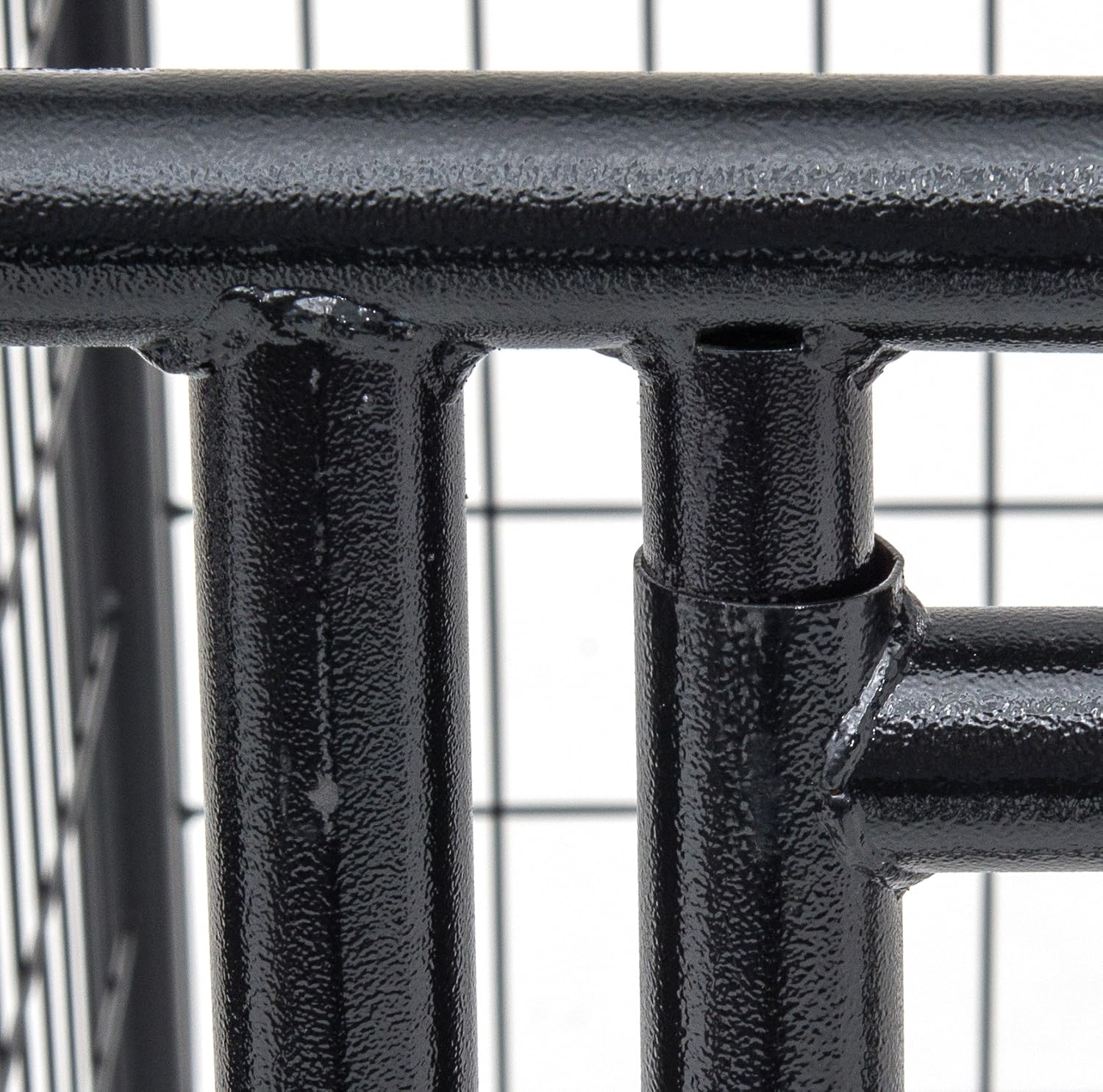 Lucky Dog 6'H x 4'W Black Welded Wire Gate, Gate in Gate