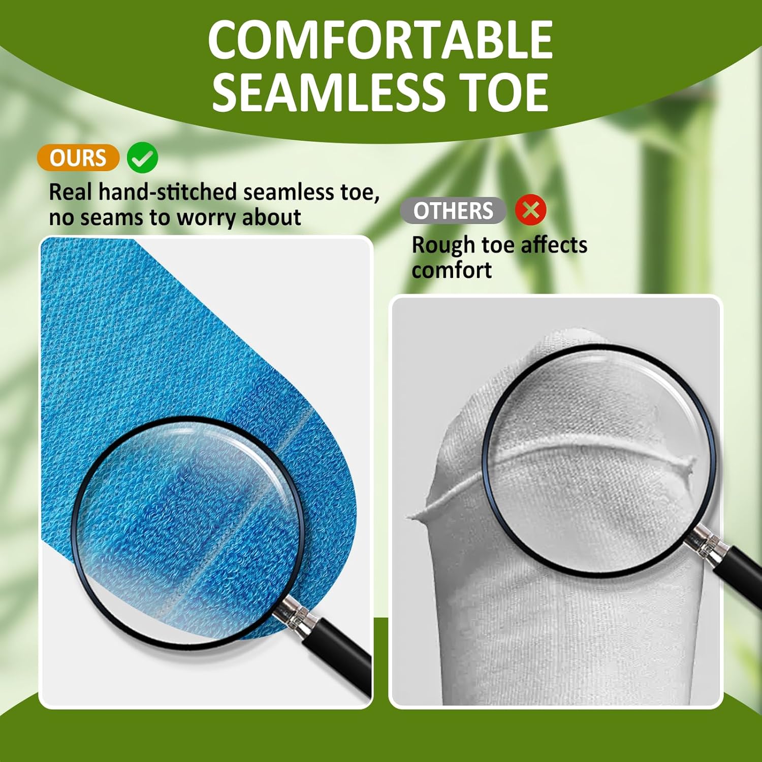 Hellomamma Bamboo Viscose Diabetic Socks: Men&Women Non-Slip Grippy Wide Cuff Ankle Sock for Seniors Neuropathy Pain Relief - Image 5