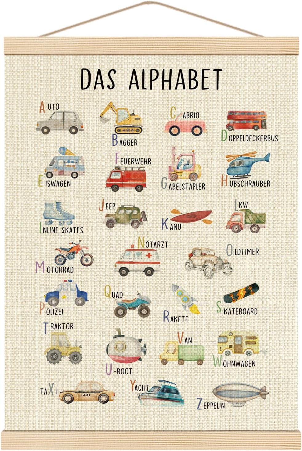 Boat Wades Alphabet Golf Nursery Wooden Poster Hangers 16x24 Inch,Golf Gifts Poster Hanger Frame,Golfs Nursery Decor For Boys Girls Kids Room Nursery