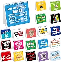 Outus Funny Office Desk Sign Boss Day Gifts 20 Different Fun Flip Over Messages Calendar Humor Quote Office Desk Sign Fun Cubicle Decor Accessories for Coworkers Birthday Christmas Elephant Gift