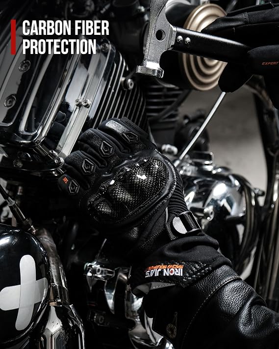 BORLENI Winter Motorcycle Gloves for Men Touchscreen CE Level 1 KP