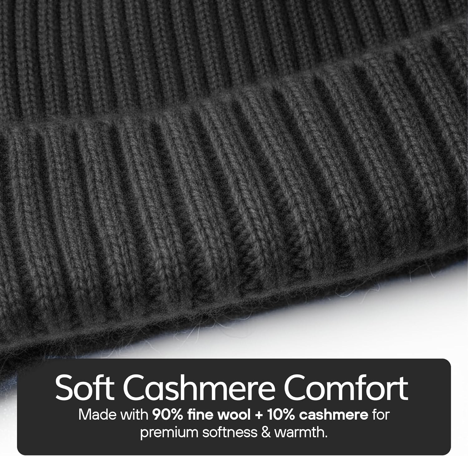 WaySoft Kids Cashmere Blend Beanie with Ear Flaps, Ribbed Knit Winter Hat for Boys & Girls, Warm Cold Weather Cap - Image 3