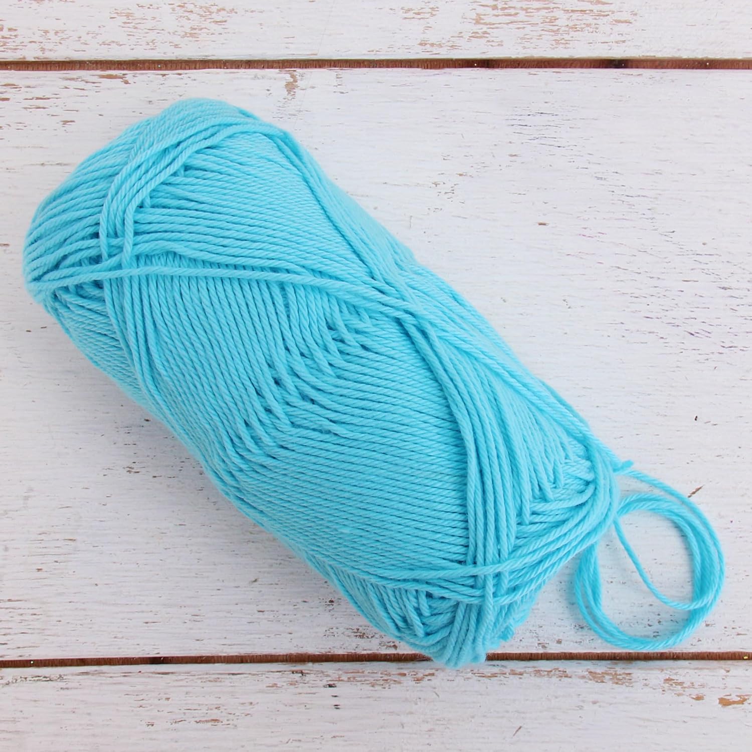 6 Pack Threadart 100% Pure Cotton Crochet Yarn Size 2 |50 gram Skeins |165 yds per Skein | Fine #2 | Aqua | Color 3545