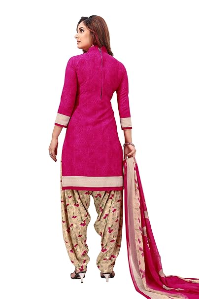 Unstitched Patiala Crepe Salwar Suit 