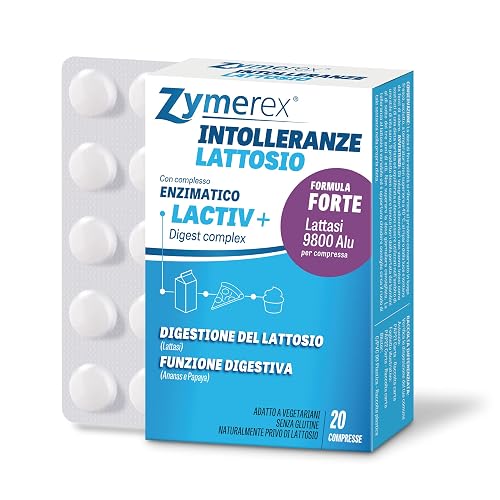 Zymerex Intolleranze Lattosio 20 compresse | Integratore alimentare | Digestione