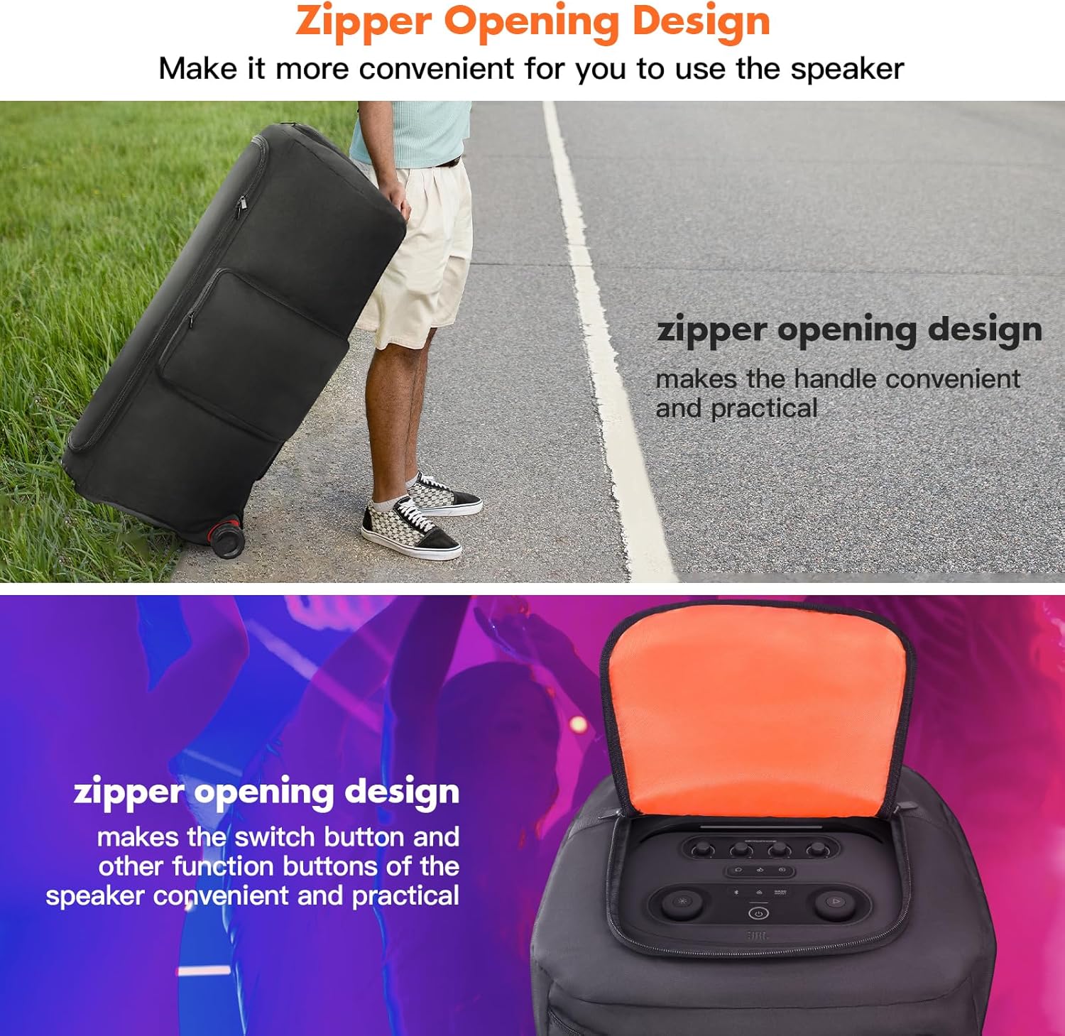 Protective Cover for JBL PartyBox 720 Speaker Double-Layer Shield, Speaker Bag Travel Case for JBL Party Box Series,Scratch-Resistant,Dust Proof Shell,Portable Carry Tote Bag for PartyBox 720 - Image 6