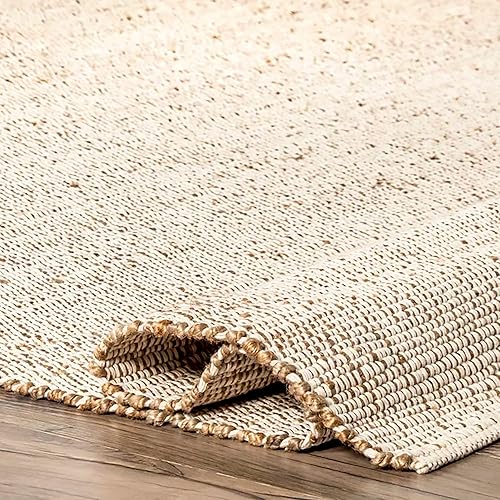 Miniatura 5 de Alfombra de algodón de yute, hecha a mano, tradicional, tejida a mano, alfombras naturales para entrada, dormitorio, comedor, decoración rústica y