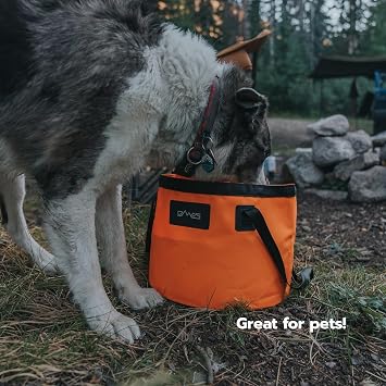 DMOS Ruck Bucket - Collapsible Folding Water Bucket & Portable Wash Basin for Camping, Traveling, Backpacking
