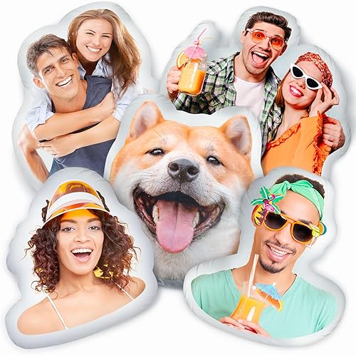Easycosy Almohada de fotos personalizada, regalos divertidos, almohada personalizada para mascotas con forma de imagen de tu perro, gato, regalos de