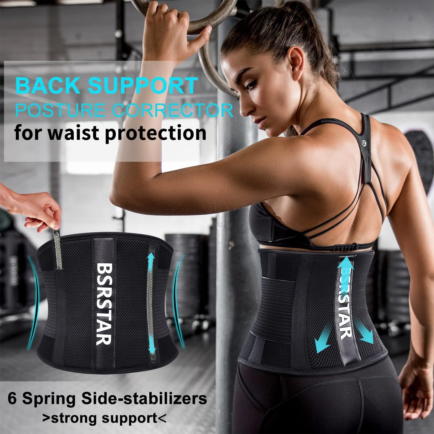 BSRSTAR Waist Trainer Trimmer Sweat Body Shaper Belt Workout Slimming Tummy Control Belly Sport Band for Women Men : Sports & Outdoors