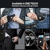 Pocrsret Minimalist Airtag Wallet For Men - Carbon Fiber Leather Front Pocket Wallet With Airtag Slot