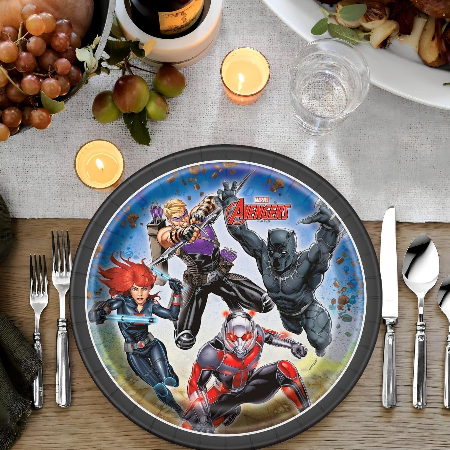 Avengers Round Paper Dessert Plates - 7", 8 Pcs
