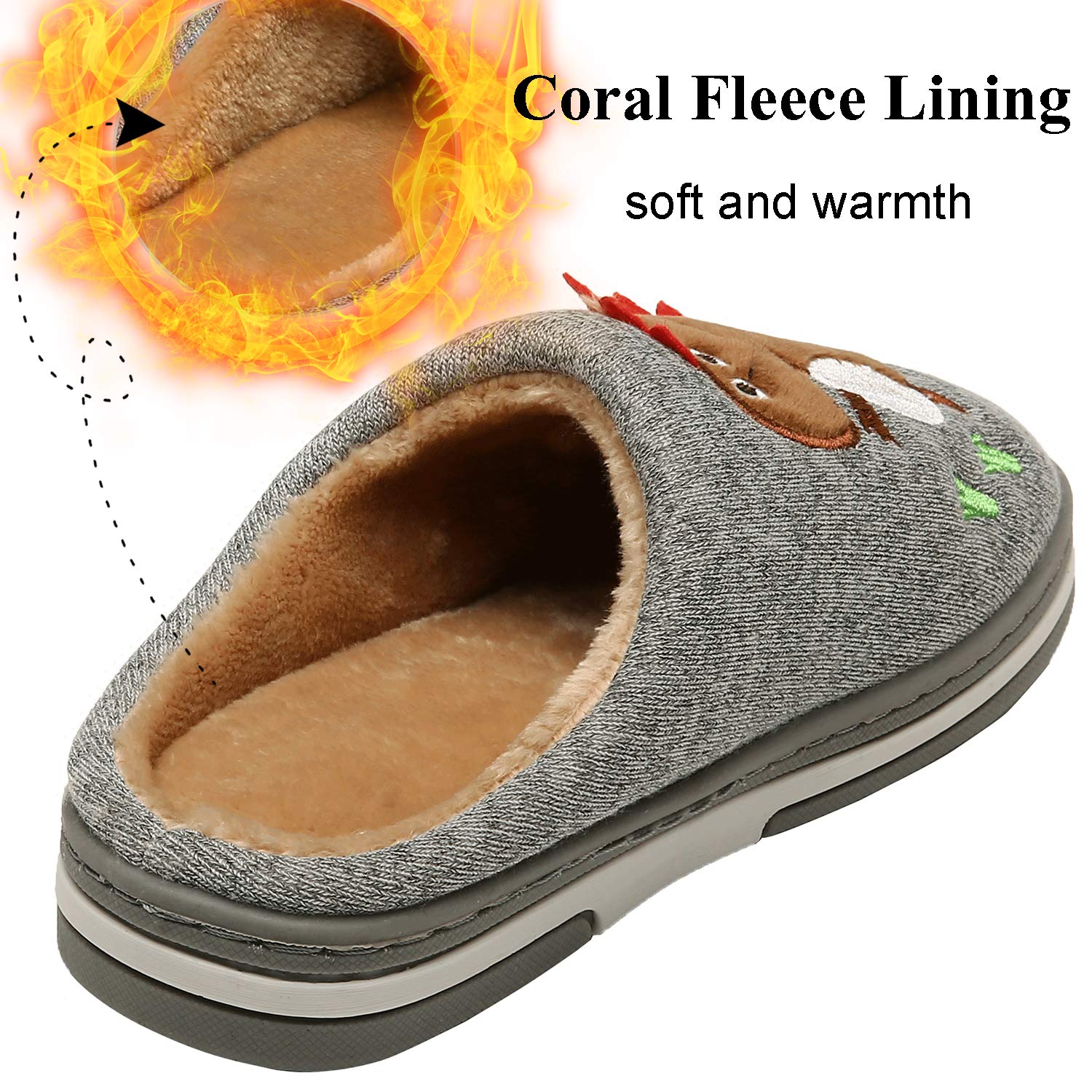 INMINPIN Inverno Pantofole da Casa Bambini Caldo Peluche Pantofola da Invernali Carino Dinosauro Comode Ciabatte Interne di Cotone per Ragazze Ragazzi