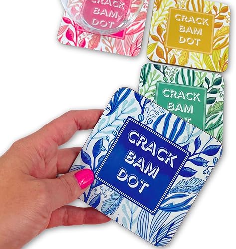 Posavasos Mahjong, juego de 4. Regalo colorido de Mahjongg. para taza MAHJ, bebida, cóctel, mesa, juego. Crack, Bam, Dot!