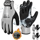 HANDLANDY 2 Pairs Waterproof Work Gloves for Cold Weather