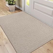 DEXI Entrance Mat, 90 x 140 cm, Non-Slip and Durable, Absorbent and Washable, Dirt Trapper Mat for Entrance, Door and Hallway, Beige